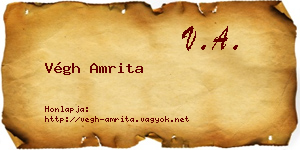 Végh Amrita névjegykártya